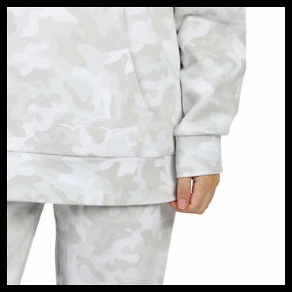 LAZYPANTS The Cooper Hoodie Sweatshirt In White Camo - Picture 3 of 15